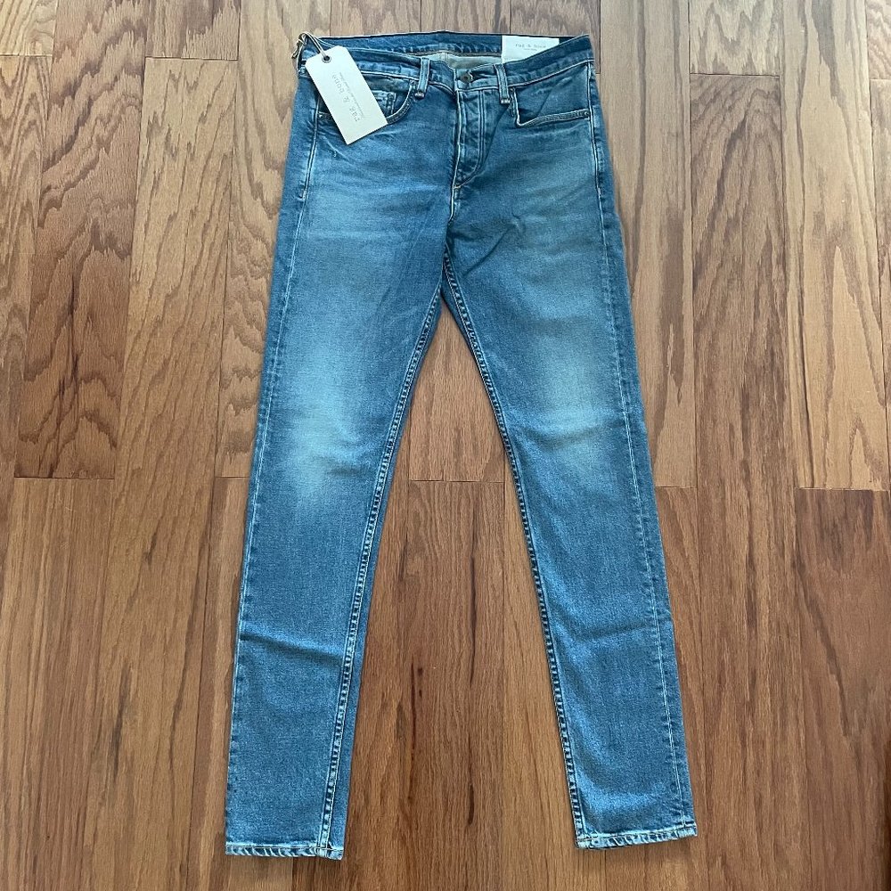 Rag & Bone Men's Fit 1 Light Blue Wash Jeans 34w BNWT